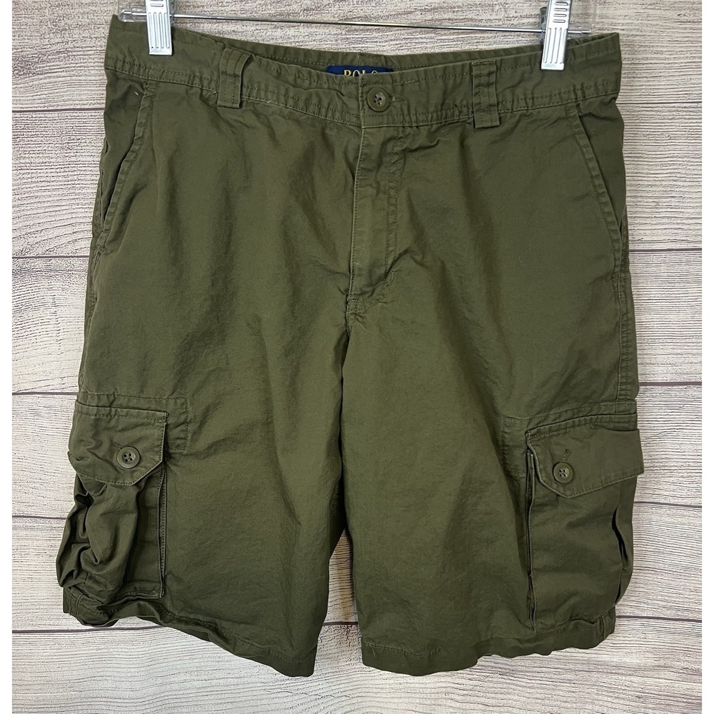 Polo Ralph Lauren Cargo Shorts Youth XL Boy 20 Chino Green